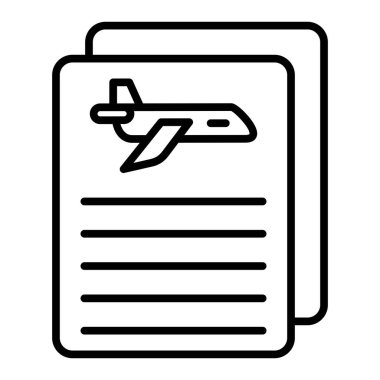 airplane icon vector. thin line sign. isolated contour symbol illustration