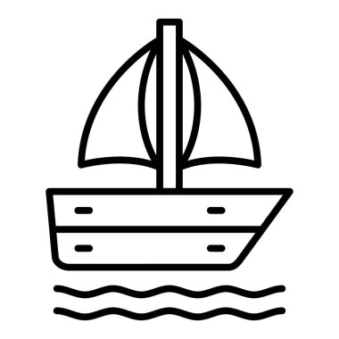 Tekne. Web simgesi basit illüstrasyon