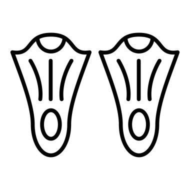 beach slippers icon. outline illustration of flippers vector icons for web