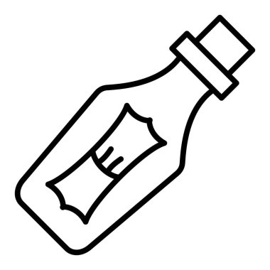 Bir şişe simgesinin vektör illüstrasyonu