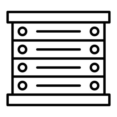 sunucu vektör simgesi modern basit illüstrasyon