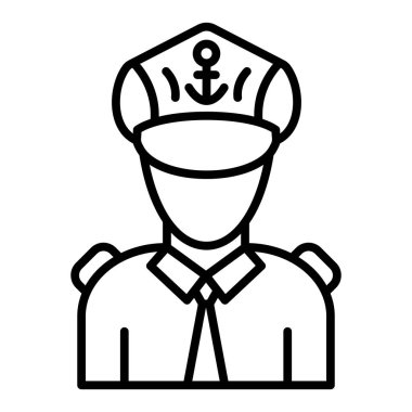 Polis memuru ikon vektör illüstrasyonu