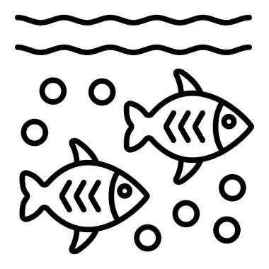 Balık. Web simgesi basit illüstrasyon