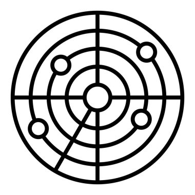 target icon vector. outline thin line sign. isolated contour symbol illustration