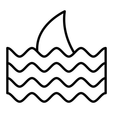 water drop icon. outline illustration of sea wave vector icons for web