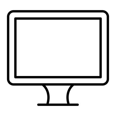 Monitör. Web simgesi basit illüstrasyon