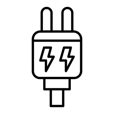 elektrik dolgu vektörü simgesi.