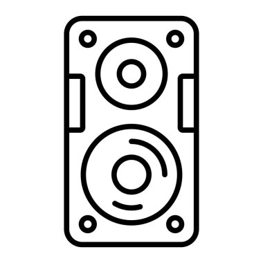 speaker icon vector isolated on white background, sound transparent sign, line or linear design elements in outline style