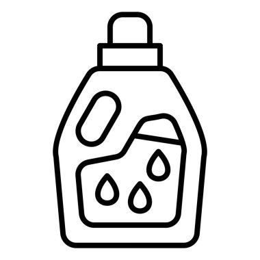 detergent icon. outline illustration of cleaning bottle vector icons for web