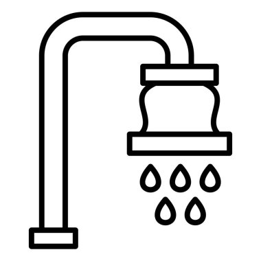 water tap icon. outline faucet vector symbol for web design isolated on white background