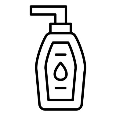 soap dispenser icon. outline illustration of shampoo bottle vector icons for web
