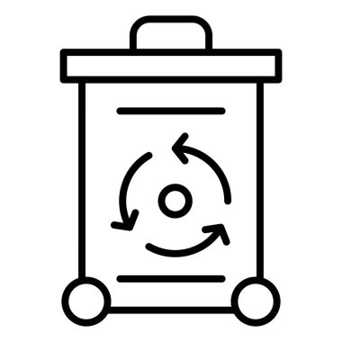 recycle bin icon vector. outline trash can sign. isolated contour symbol illustration
