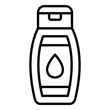 oil pump icon. outline bottle jar vector illustration. isolated contour symbol