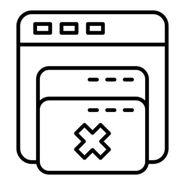 Sil. Web simgesi basit illüstrasyon