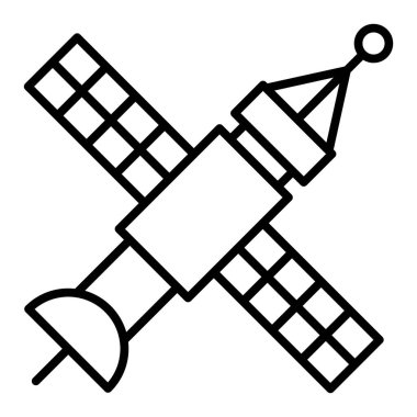 Uydu. Web simgesi basit illüstrasyon