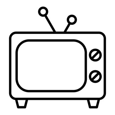 Televizyon. Web simgesi basit illüstrasyon