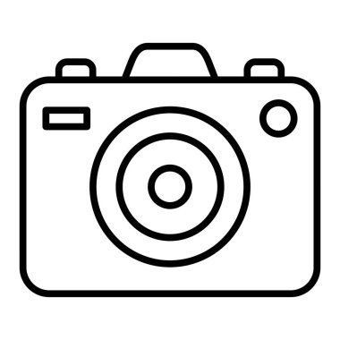 Web ve mobil uygulama tasarımınız için beyaz arkaplanda izole edilmiş kamera simgesi vektörü, video logosu kavramı