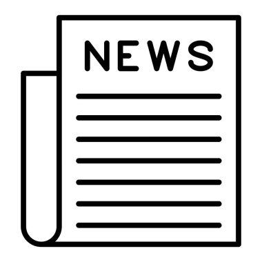 Gazete. Web simgesi basit illüstrasyon