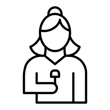 woman with a bag icon. vector illustration