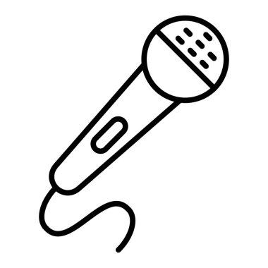 mikrofon simgesi vektör illüstrasyonu