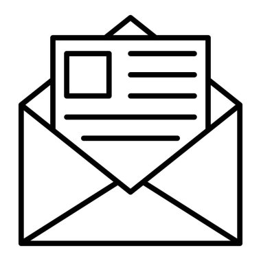 line drawing of a letter