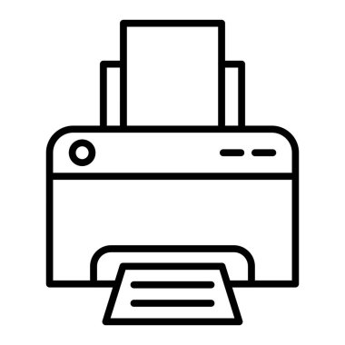 Yazıcı simgesi vektör illüstrasyonu