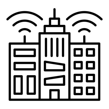 Otelde. Web simgesi basit illüstrasyon