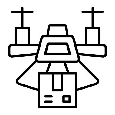 Teslimat vektör satırı simgesi