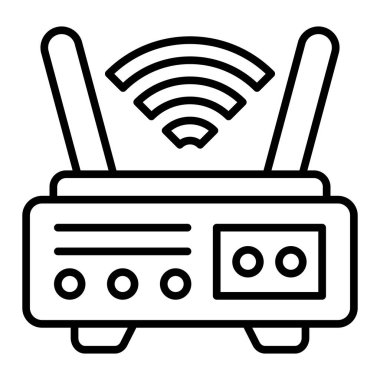router simgesi vektör illüstrasyonu