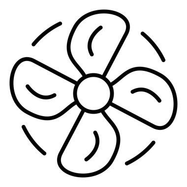 fan icon. outline illustration of flower vector icons for web