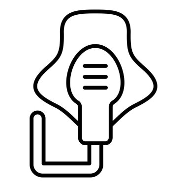 electric plug icon. outline illustration of hair dryer vector icons for web