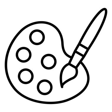 Boya fırçası. Basit resimleme