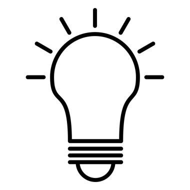 ampul simgesi, vektör illüstrasyonu