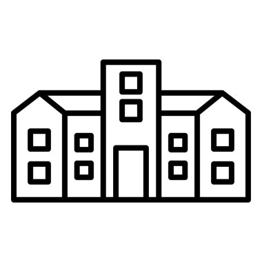 Bina. Web simgesi basit illüstrasyon