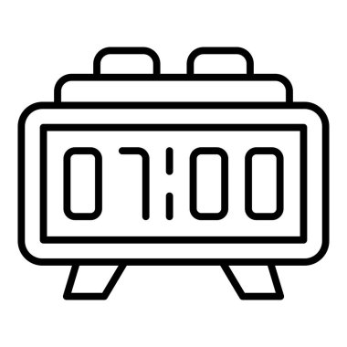 alarm clock icon. outline illustration of calendar vector icons for web