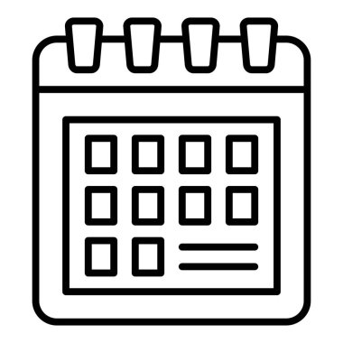 Takvim simgesi vektör illüstrasyonu