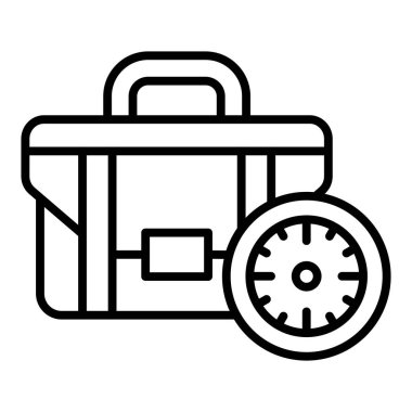 car icon. outline illustration of suitcase vector icons for web