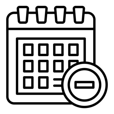 Takvim simgesi vektör illüstrasyonu