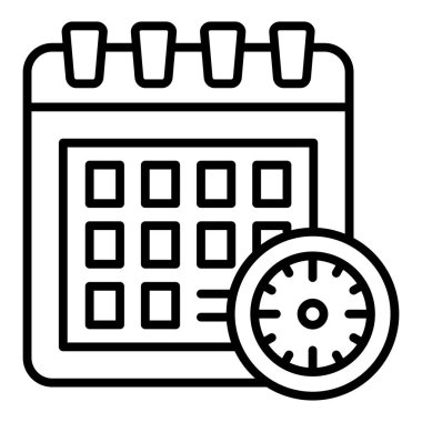 Takvim simgesi vektör illüstrasyonu