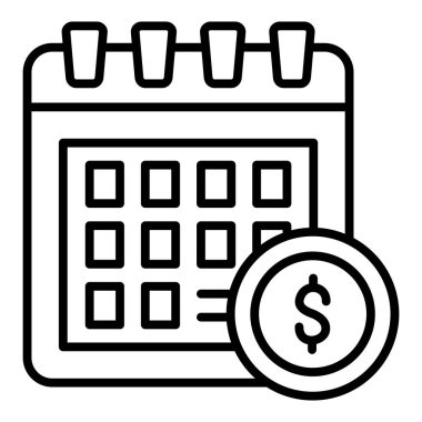 Takvim simgesi vektör illüstrasyonu