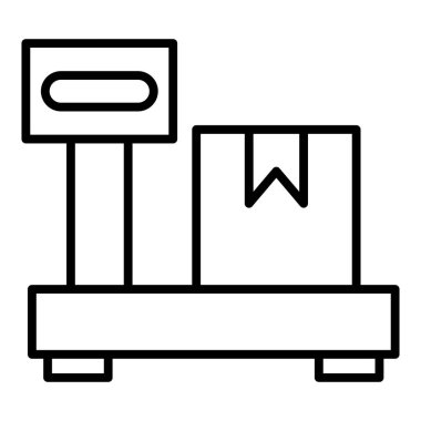 box icon vector. outline delivery bag sign. isolated contour symbol illustration