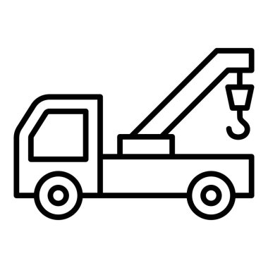 Bir kamyon simgesinin vektör çizimi