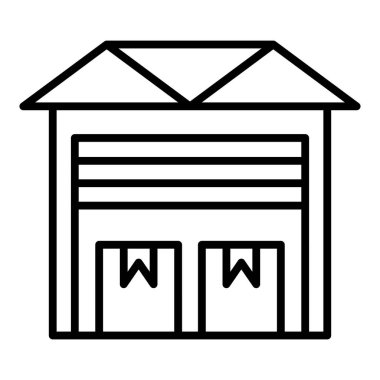 dağıtım vektörü ince çizgi simgesi