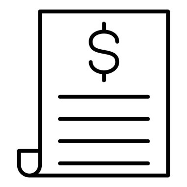 Fatura. Web simgesi basit illüstrasyon