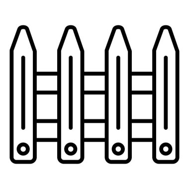 çit simgesi vektör illüstrasyonu