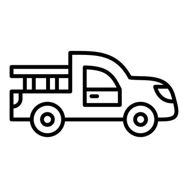 car vehicle icon. outline delivery truck vector illustration symbol for web design isolated on white background