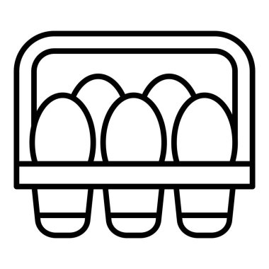 Yumurta ikonu vektör illüstrasyonu