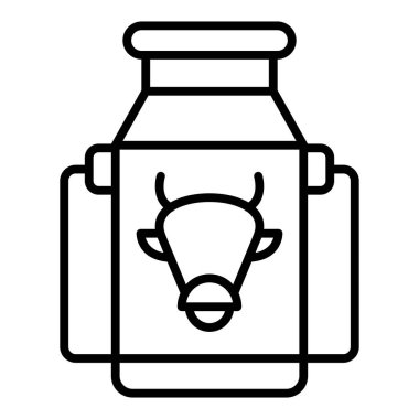 Süt şişesi ikonu. Web için köpek vektör simgelerinin özet çizimi