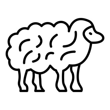 sheep icon vector. thin line sign. isolated contour symbol illustration