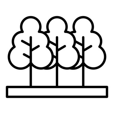 Ağaç simgesi. Web için bitki vektör simgelerinin özet çizimi